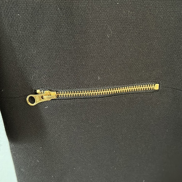 J. Crew Black 3/4 Sleeve Shift Dress Faux Leather Elbow Patch Size 6 - Picture 5 of 7